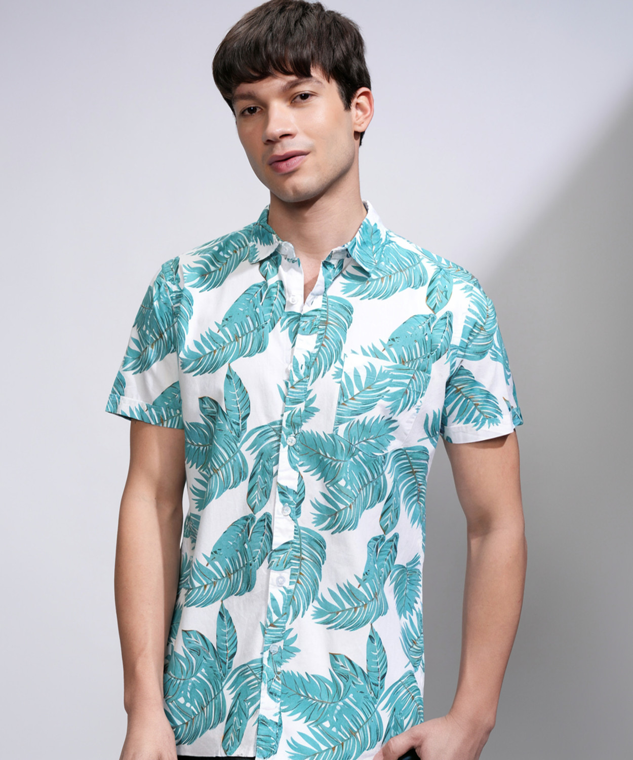Havric Tropical leaf print shirt