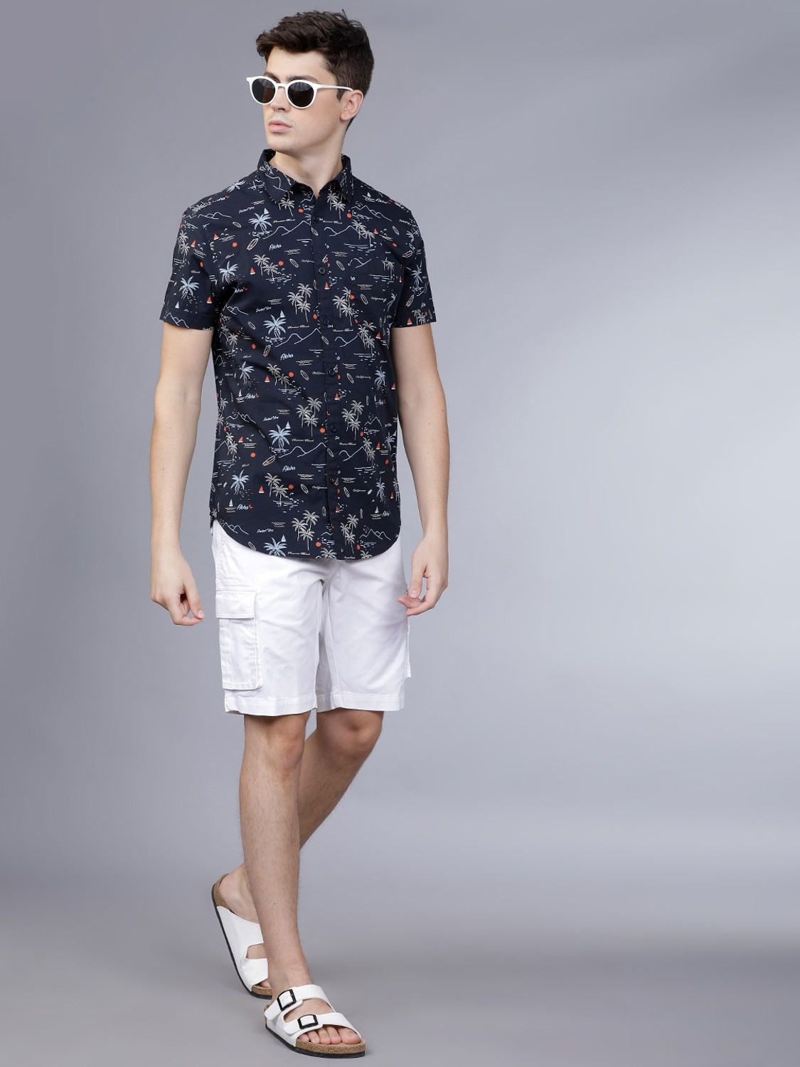 Havric Mountain print resort shirt