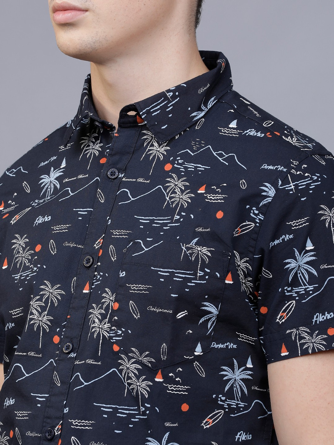 Havric Mountain print resort shirt