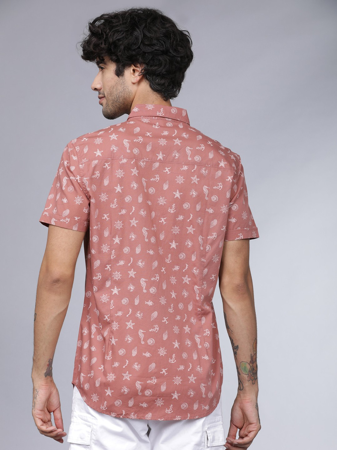 Havric Seahorse and anchor print shirt
