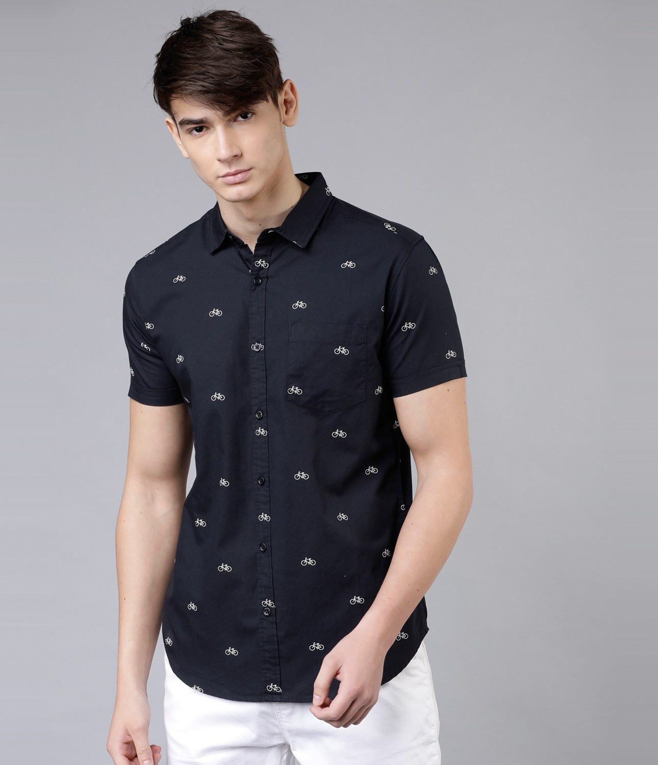 Bicycle icon micro-print Shirt