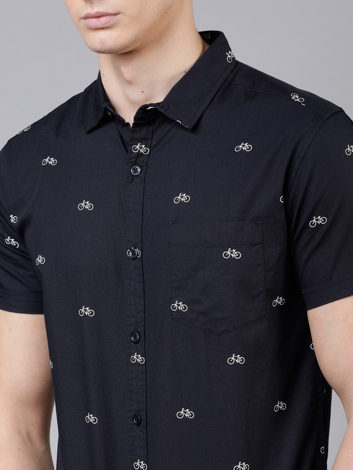 Bicycle icon micro-print Shirt