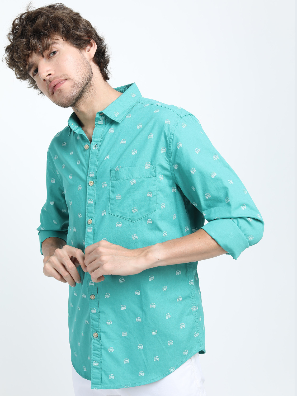 Havric Micro floral short sleeve shirt