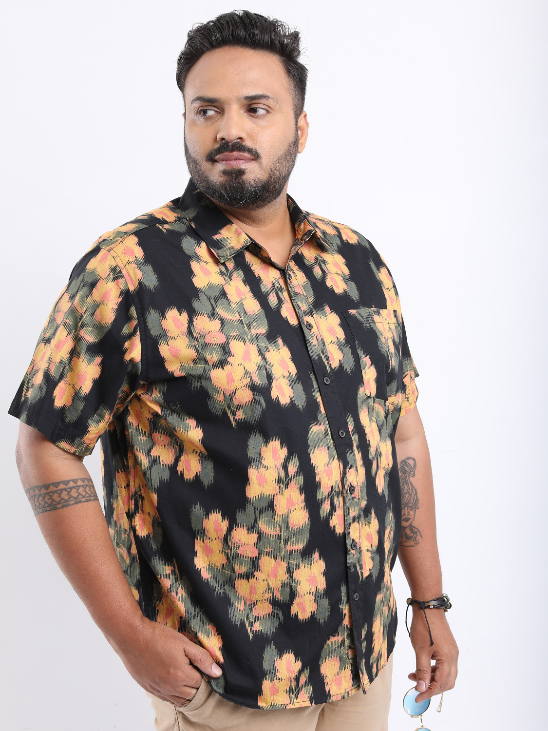 Havric Hibiscus leaves Print Shirt