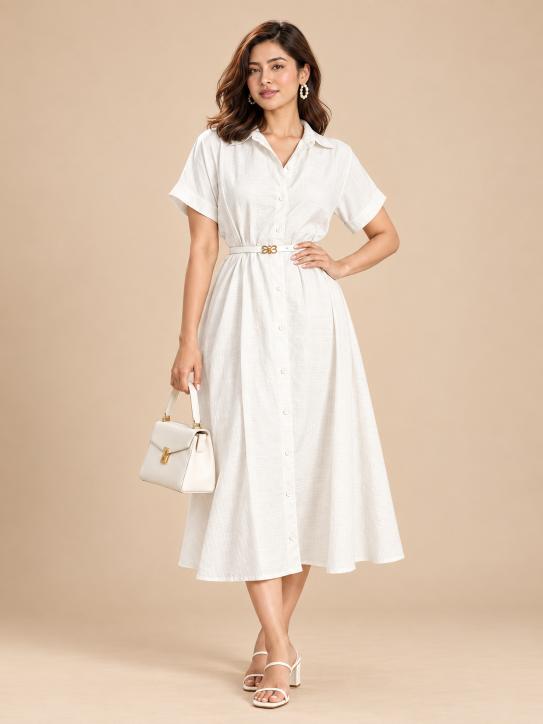 Zivaa Button-Down Shirt Dress