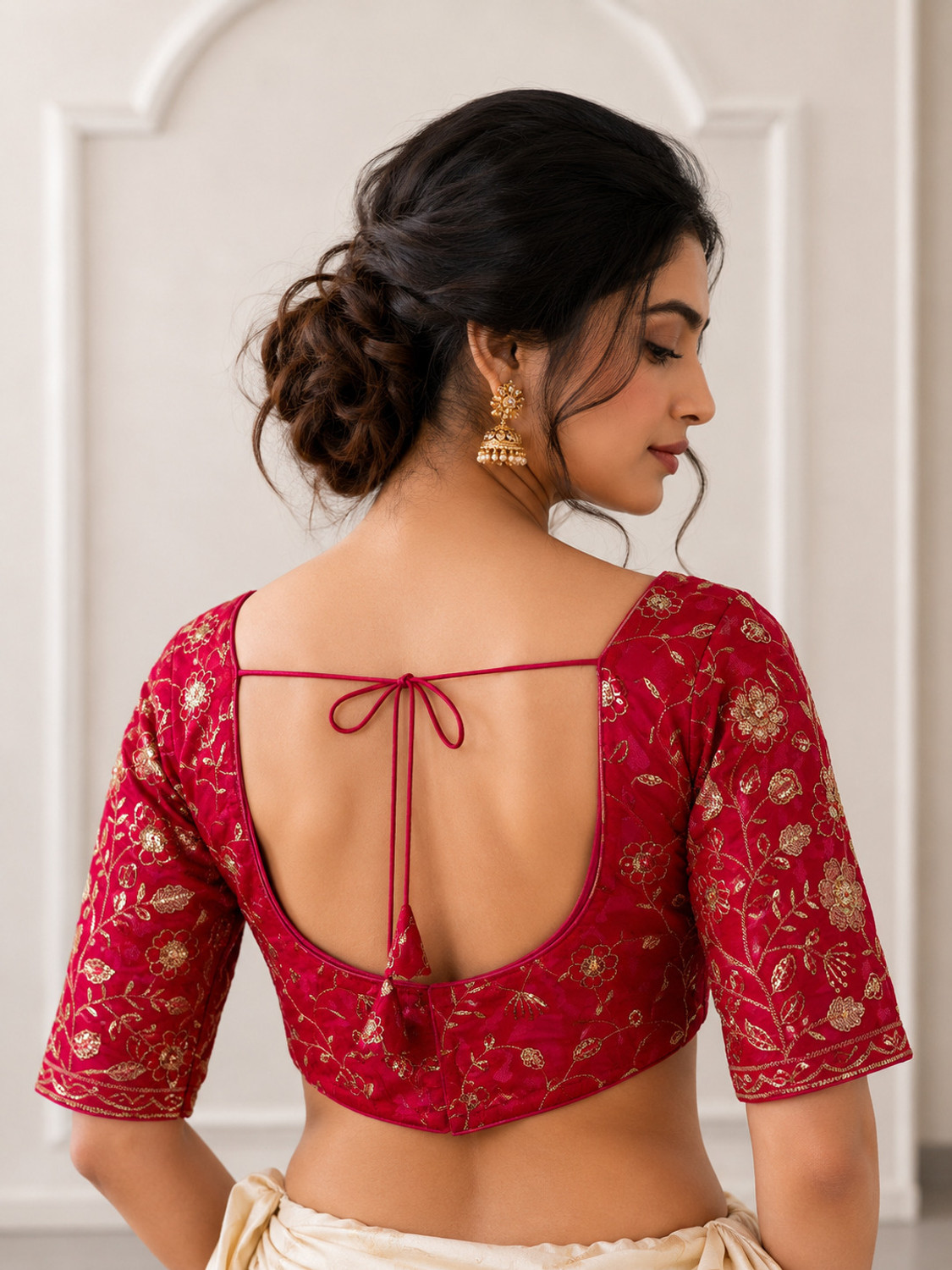 Naira Creation Sweetheart Neck Women Blouse