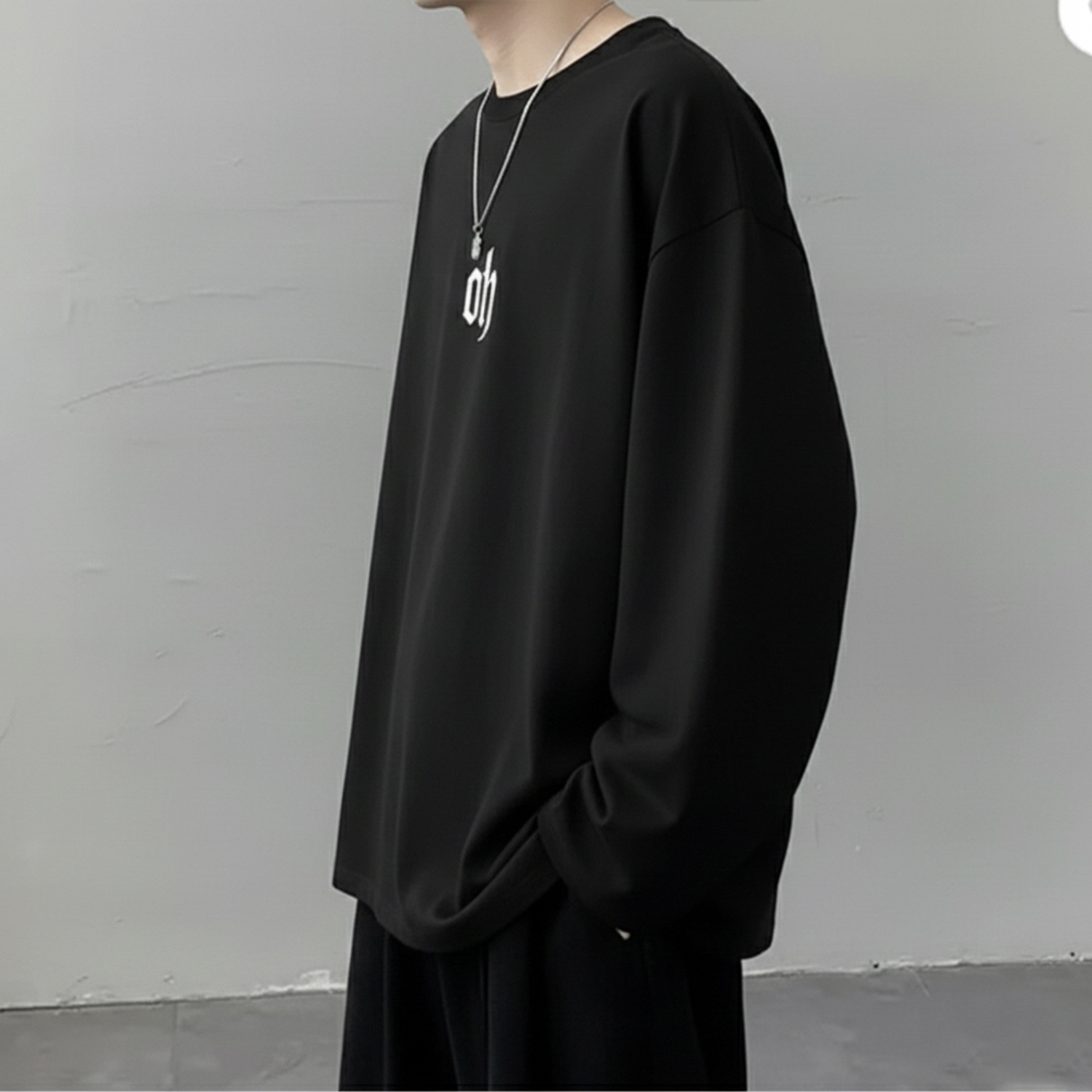Asta Moda Black Printed Round Neck T-Shirt