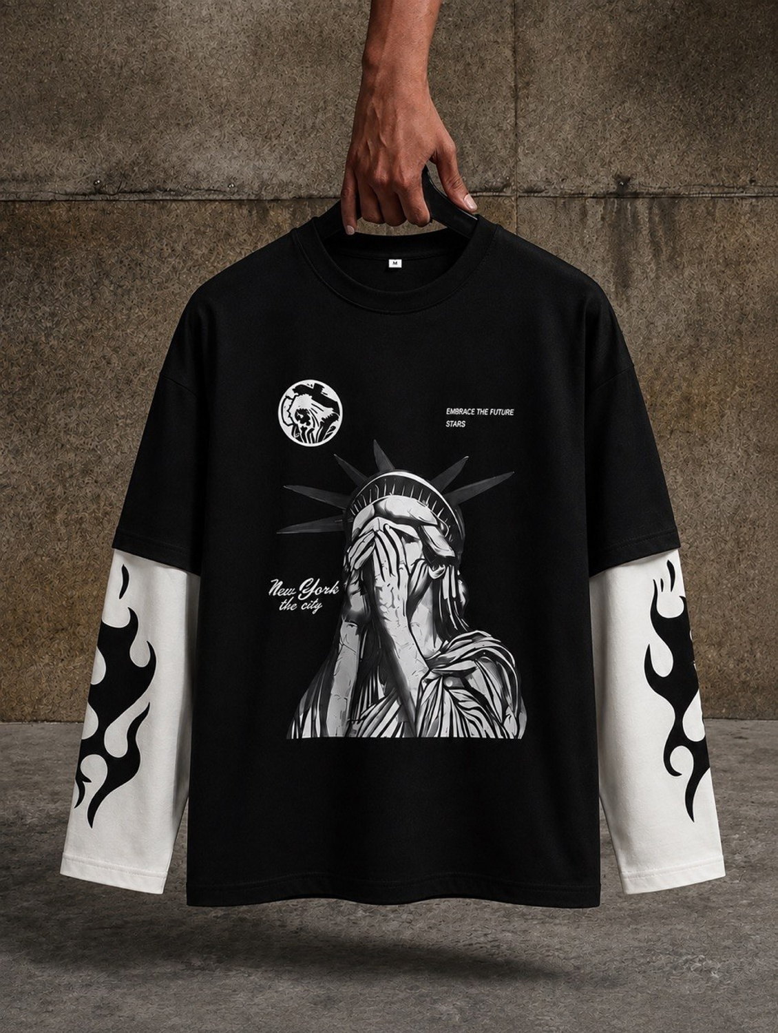 Eddicted Black Graphic Print Round Neck T-Shirt