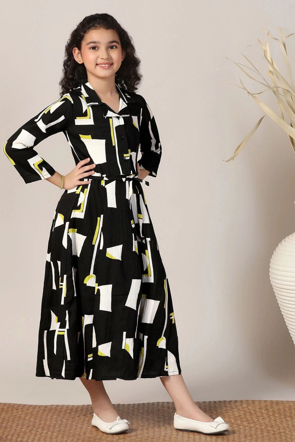 Fablina Shirt-style midi dress