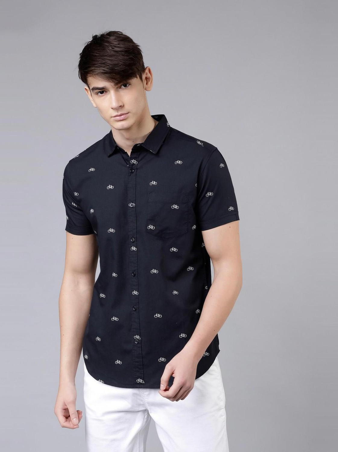 Bicycle icon micro-print Shirt