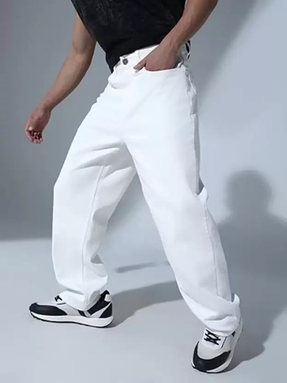 Metronex  Solid Denim Loose Fit Jeans