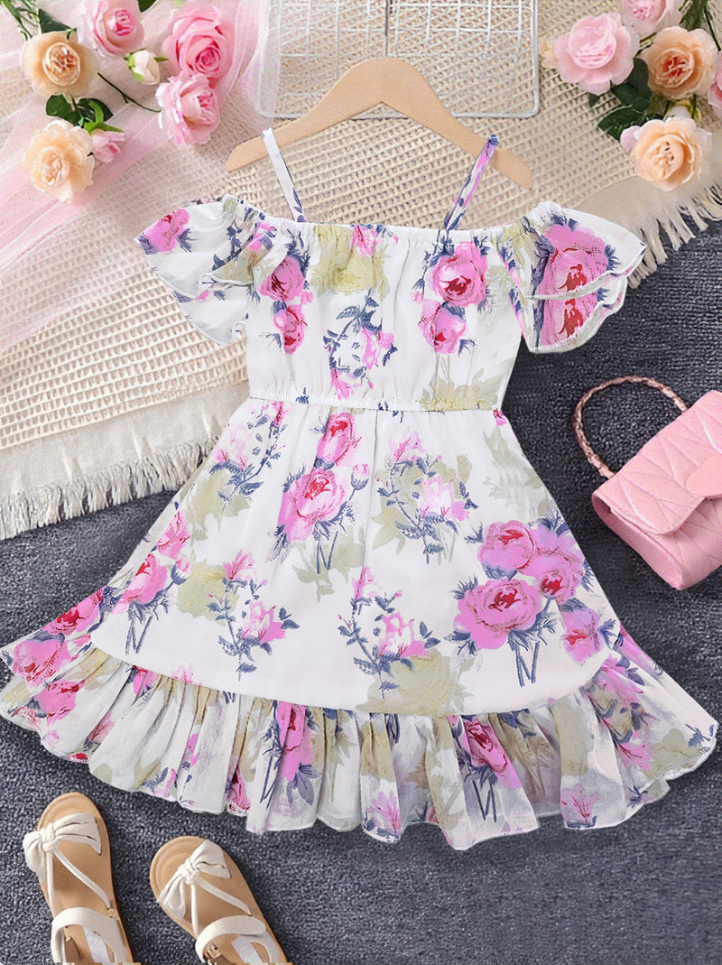 Moonette Girls' floral summer dress