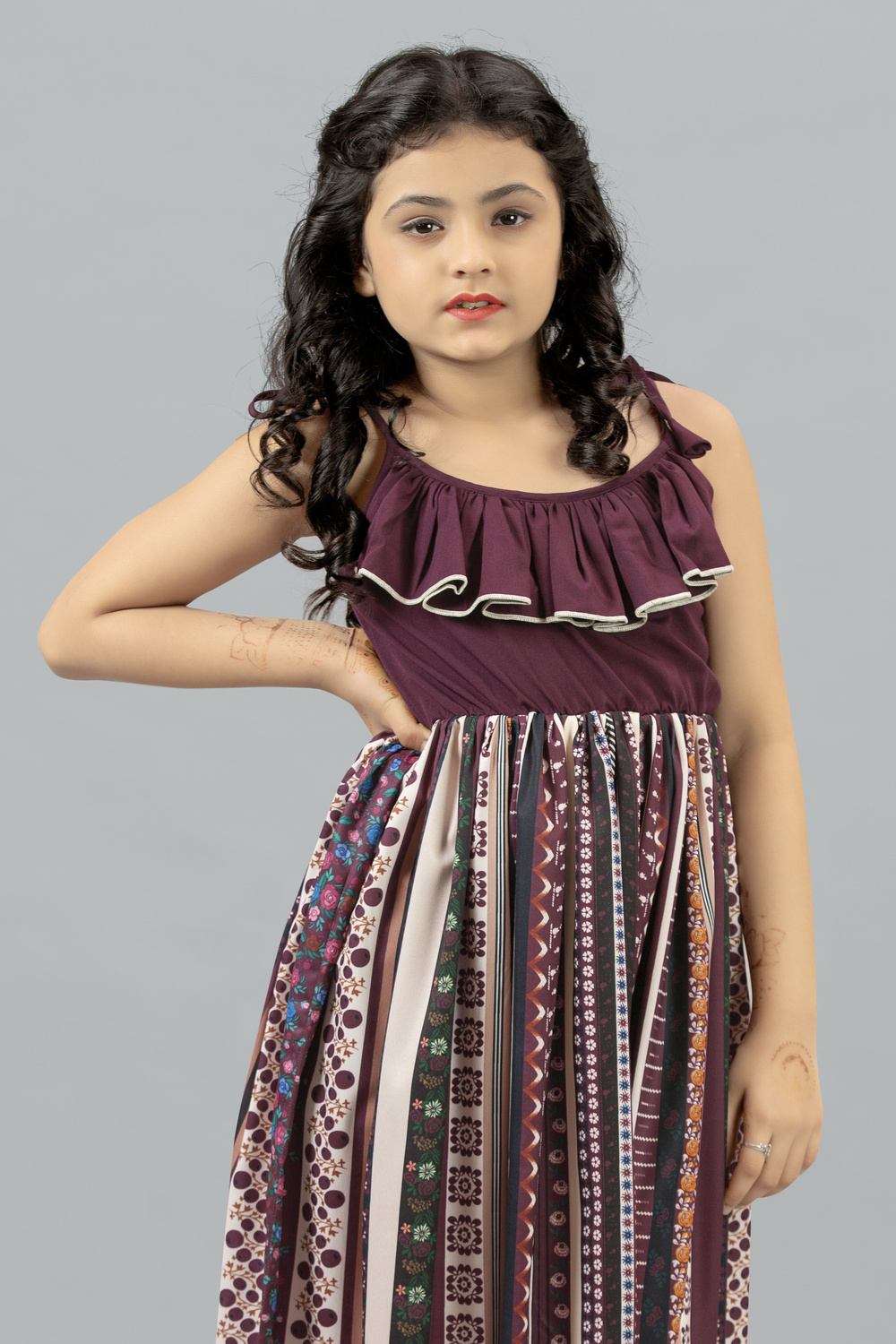 Fablina Two-tone maxi dress