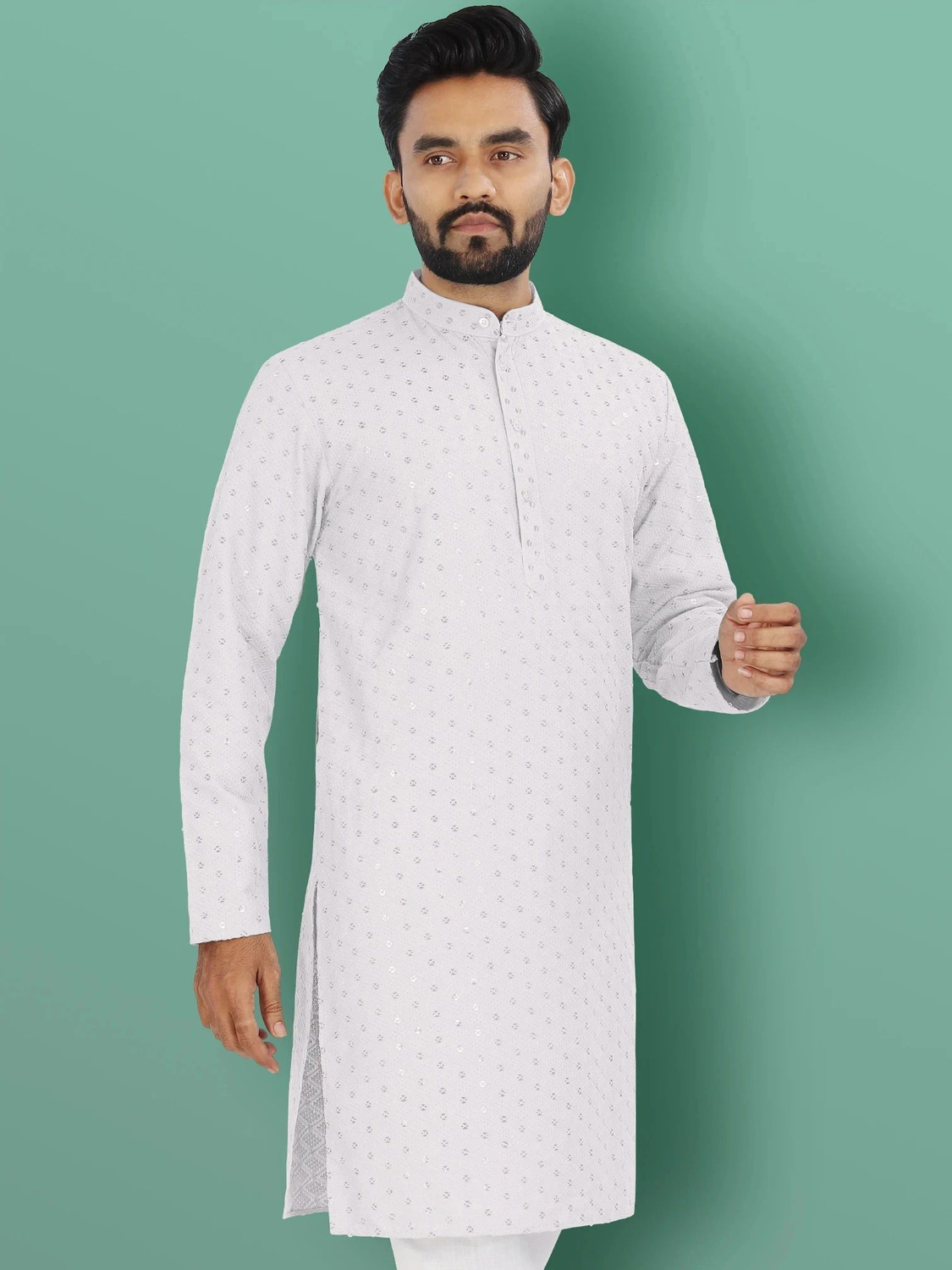 Verve Cross Type Small Dots Kurta Set