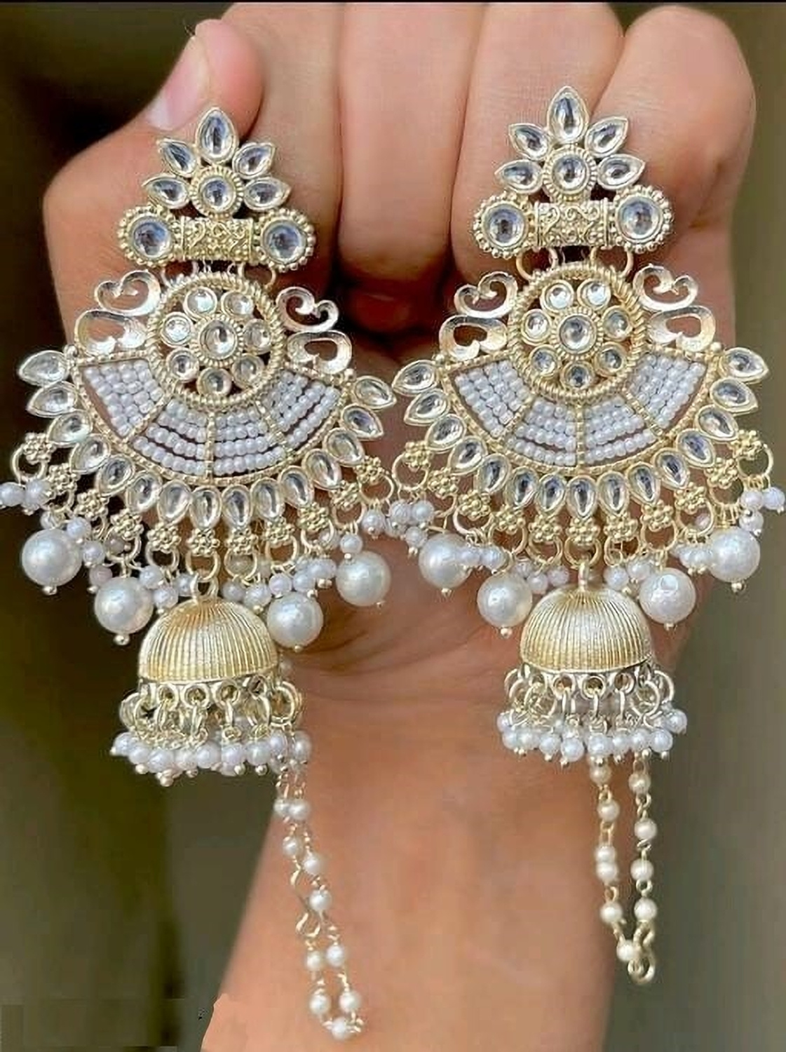 Bradox Pearl Brass Drops Jewellery 