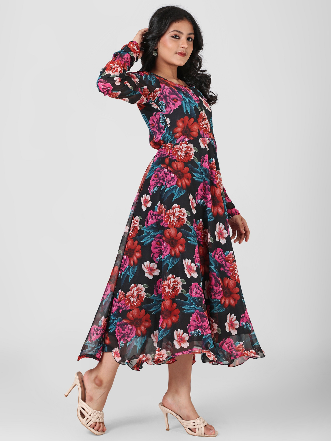 Aamira large-scale floral motif Print Maxi