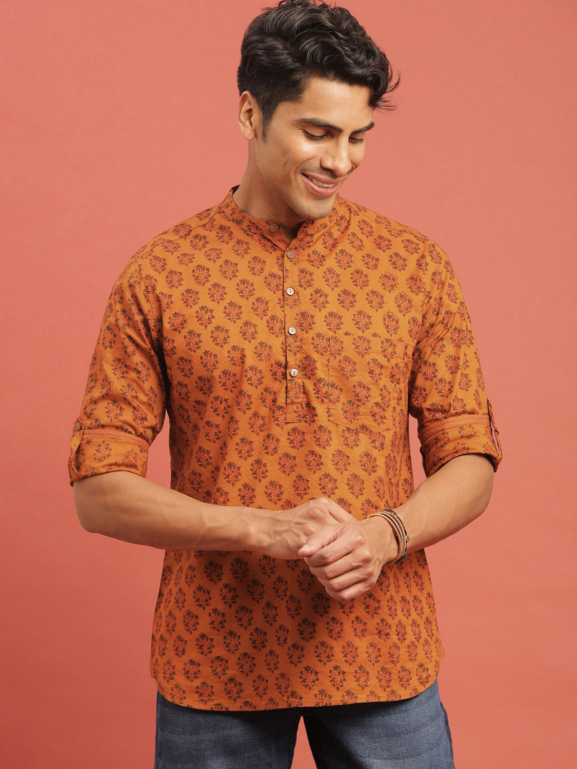 Devansh Bagru style motifs Print Shirt 