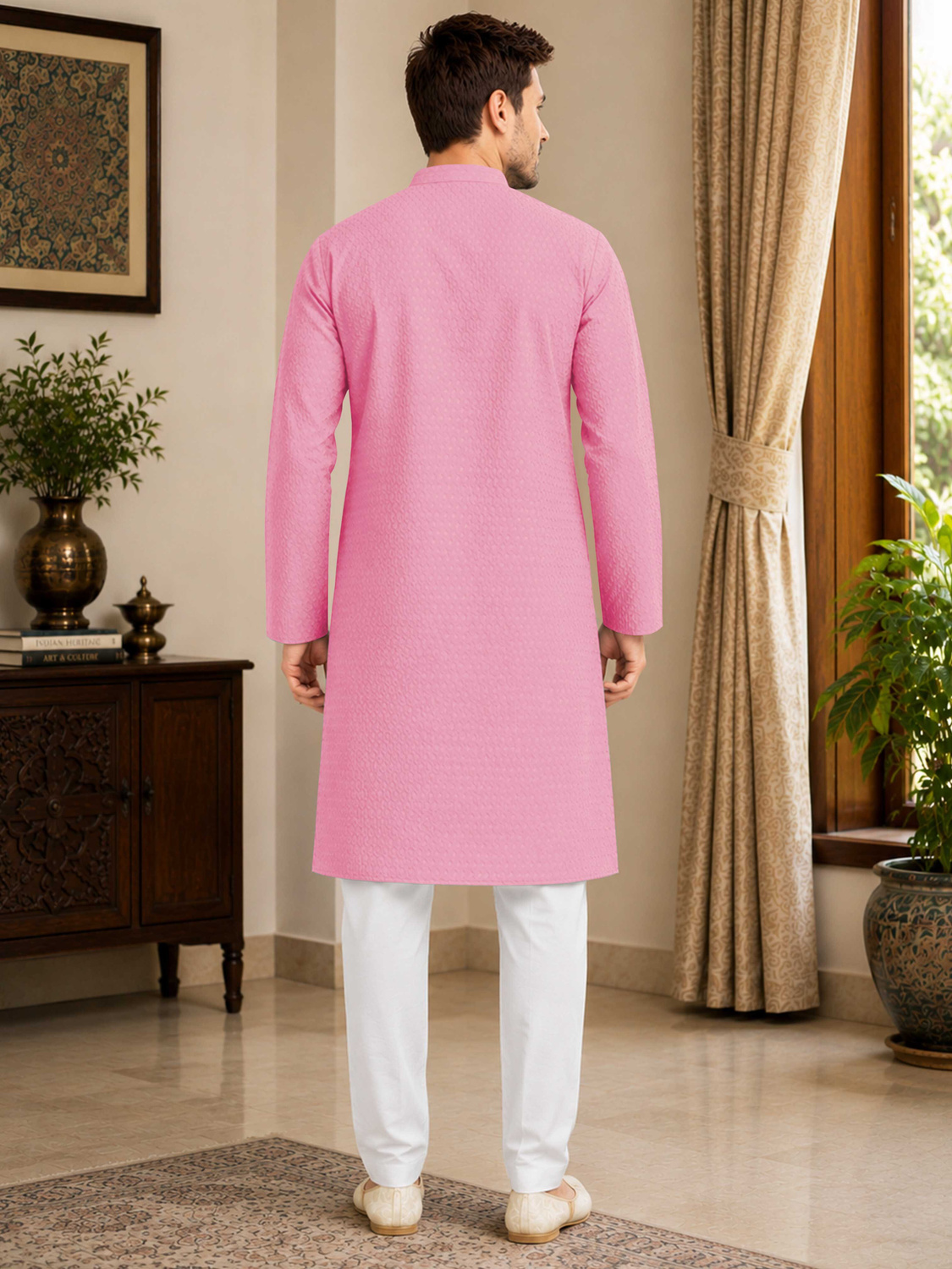 Verve  Art Silk Solid Straight Kurta 