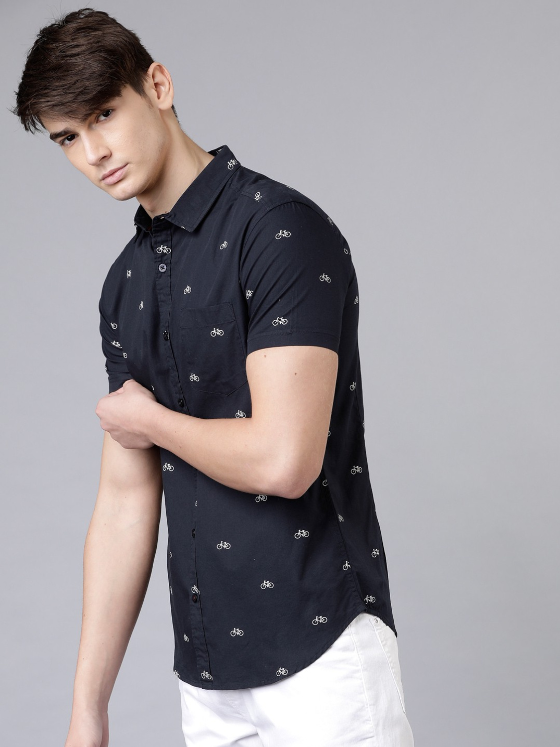 Bicycle icon micro-print Shirt