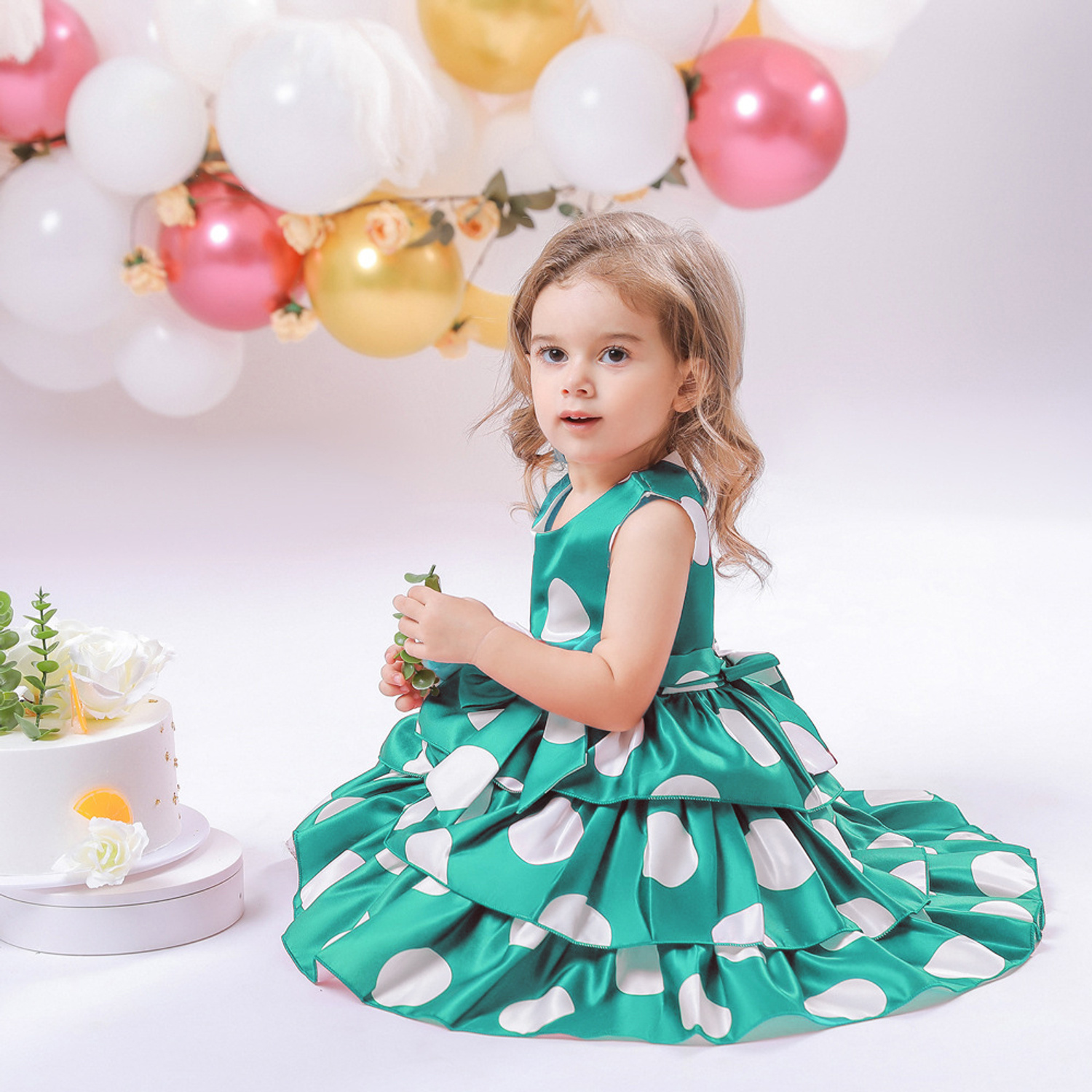 Parnika Triple-tiered ruffled skir