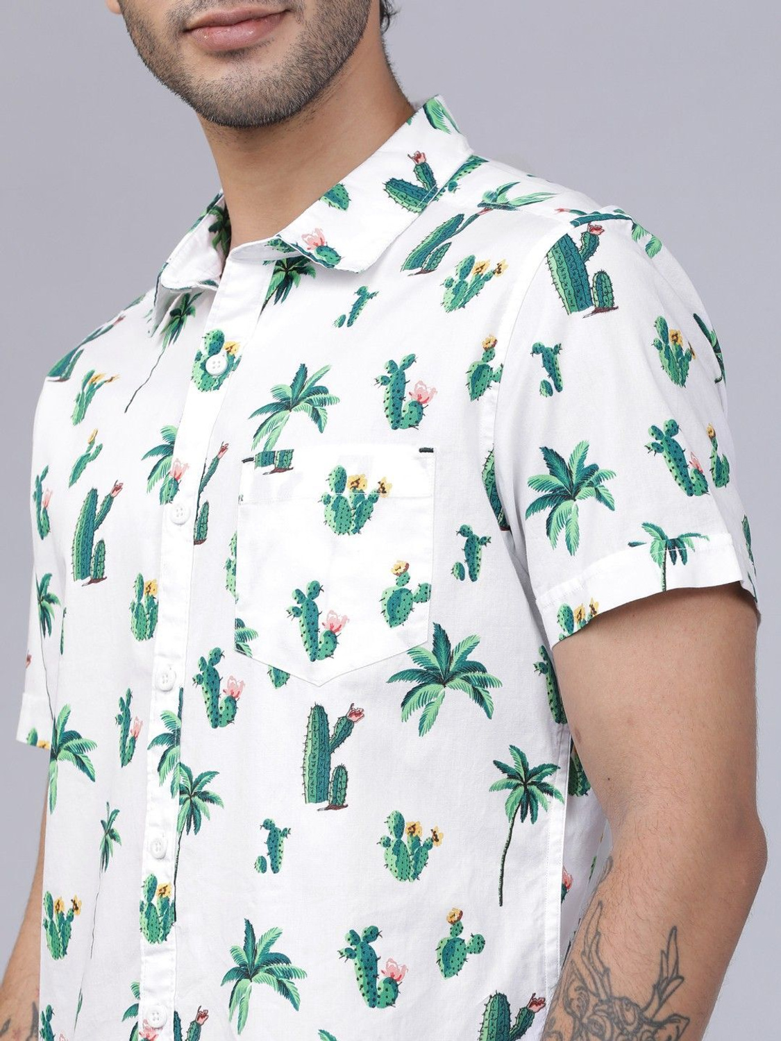 Cactus tree graphic resort shirt