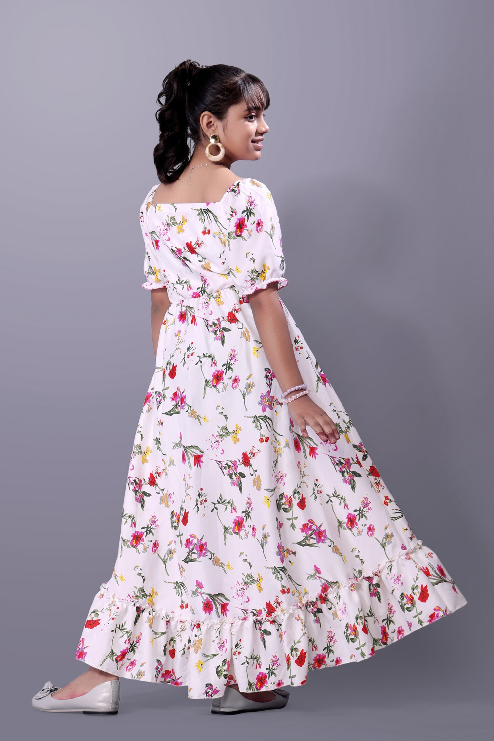 Aamira Foral high-low maxi dress