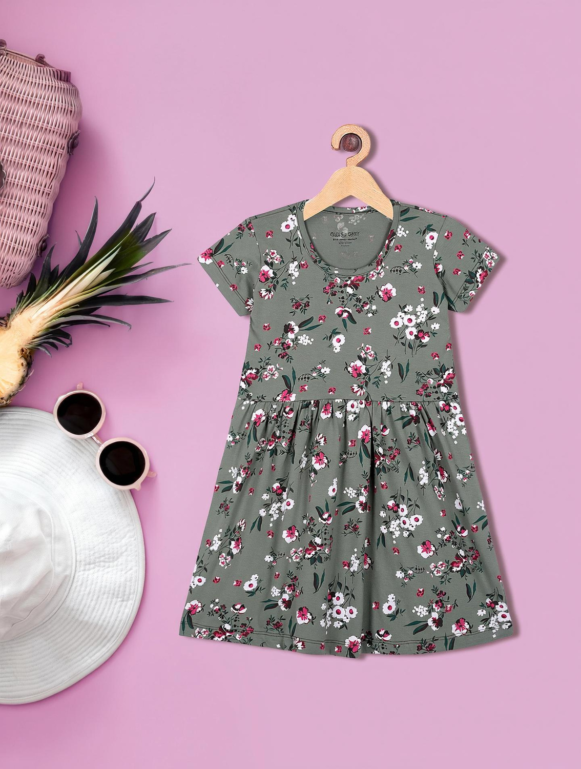 Moonette Botanical floral print Midi