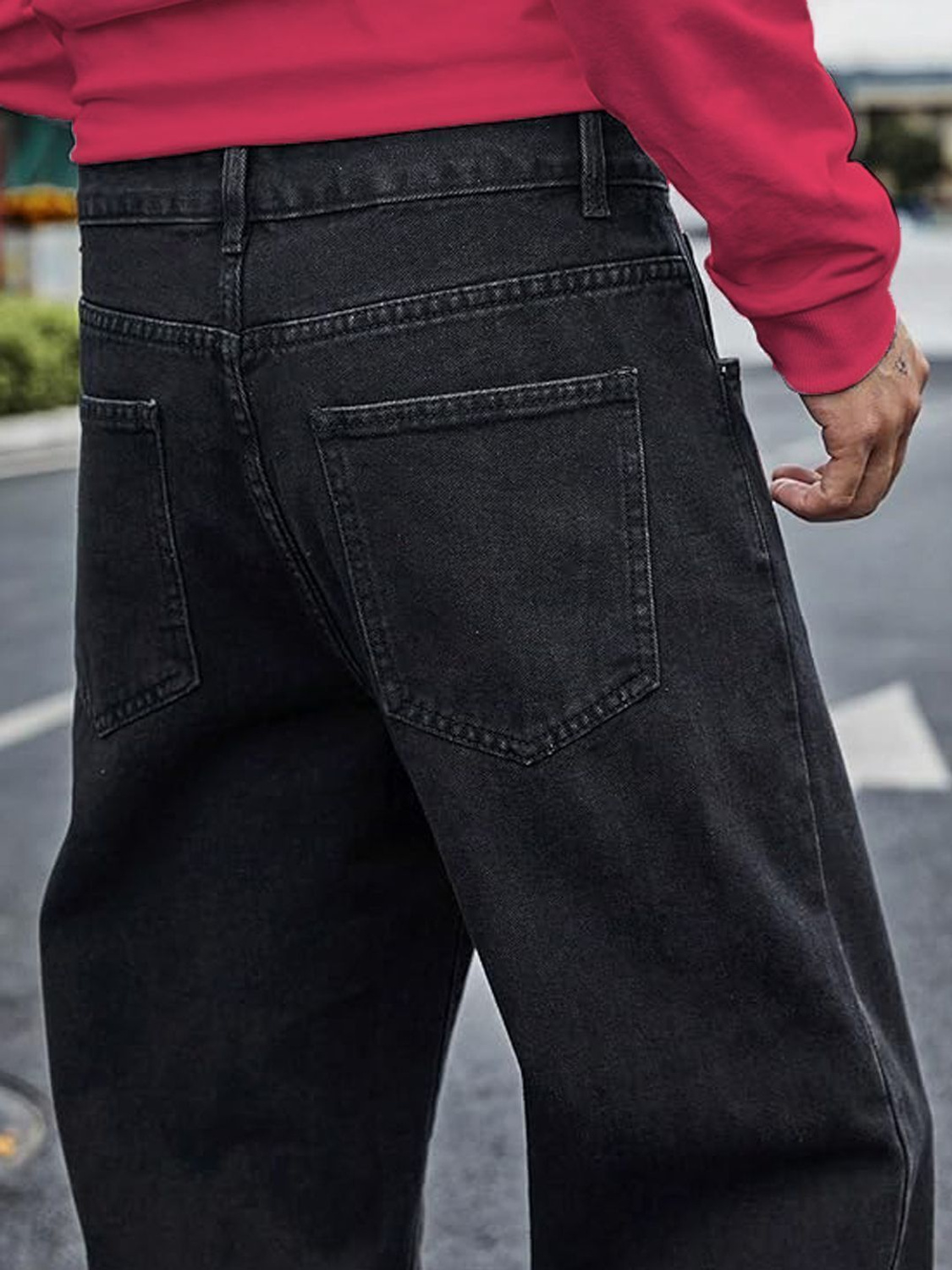 Metronex Solid Denim Loose Fit Jeans