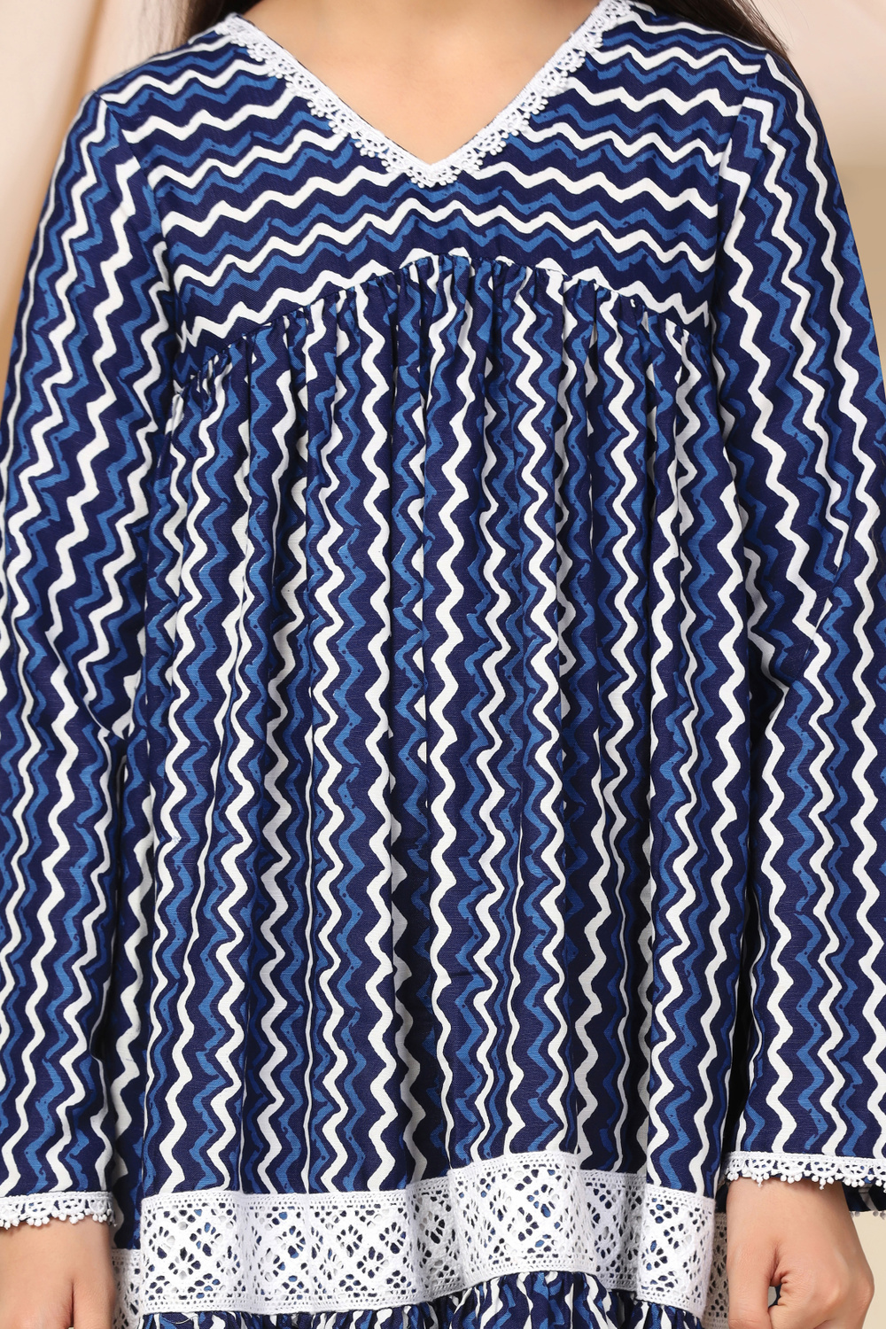 Fablina Zigzag pattern Midi Dress