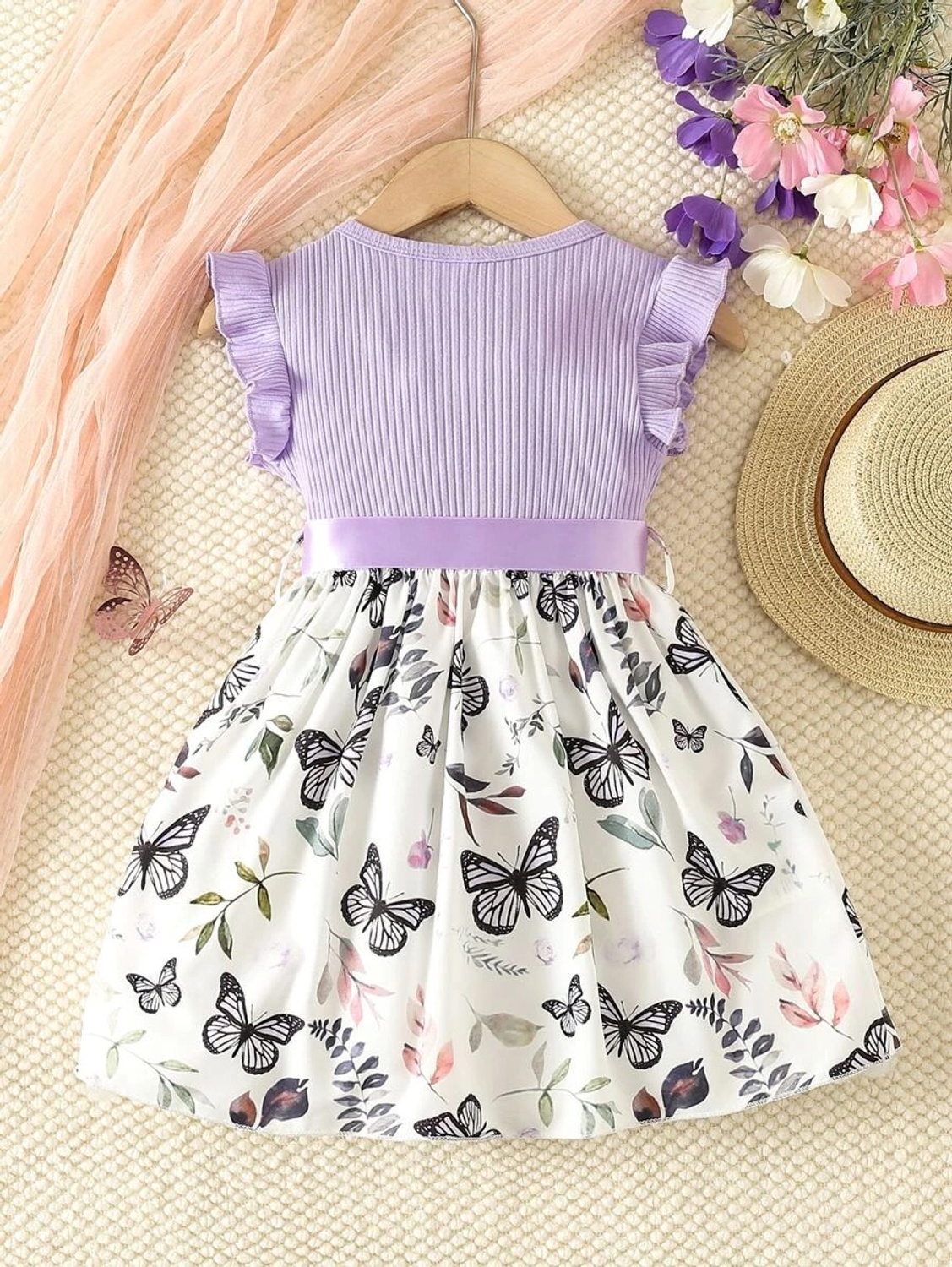Parnika Butterfly Print  Midi