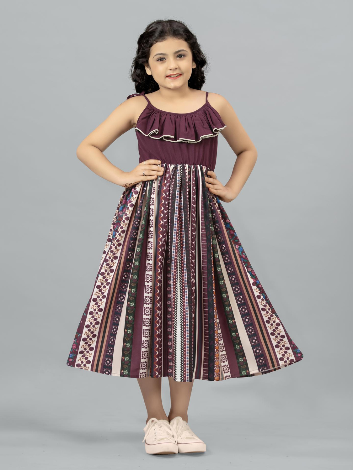 Fablina Two-tone maxi dress