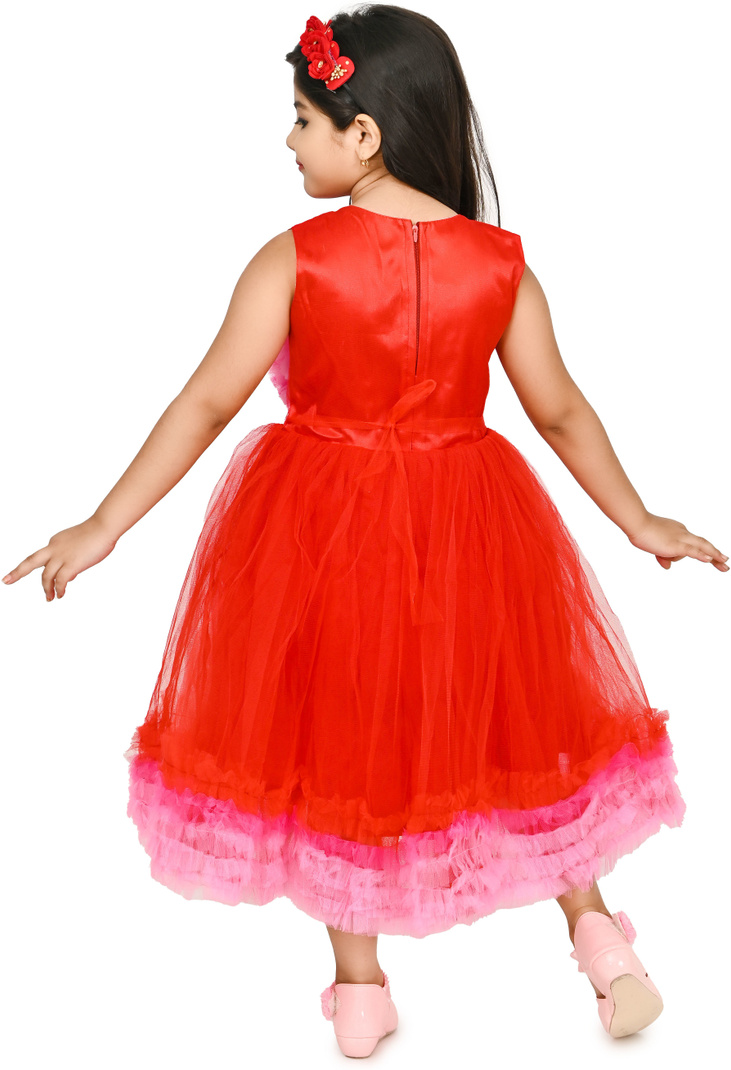Zestelle 3D ruffled heart Print Dress