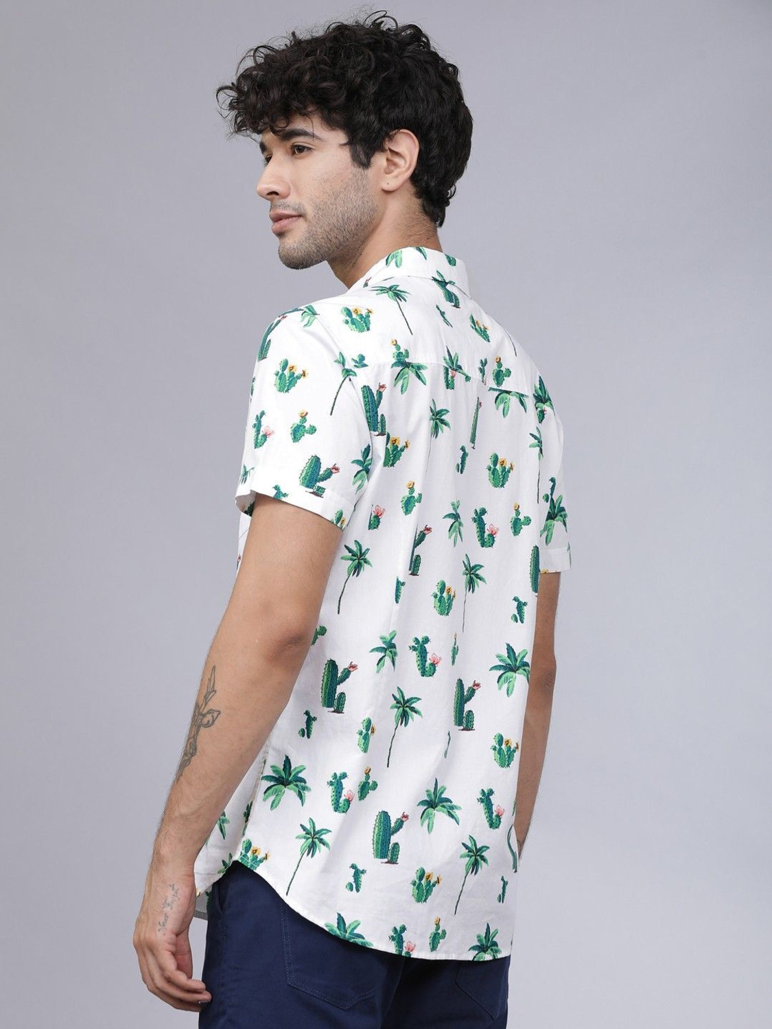 Cactus tree graphic resort shirt