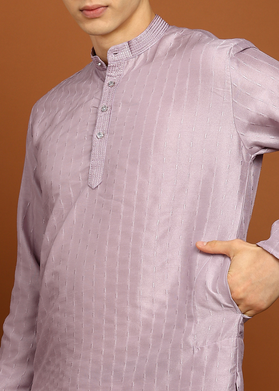 Festivo Vertical self-stripes Kurta Set