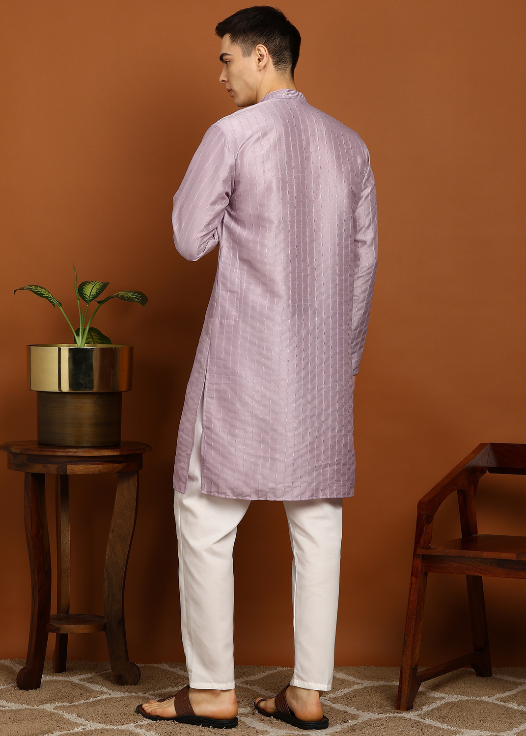 Festivo Vertical self-stripes Kurta Set