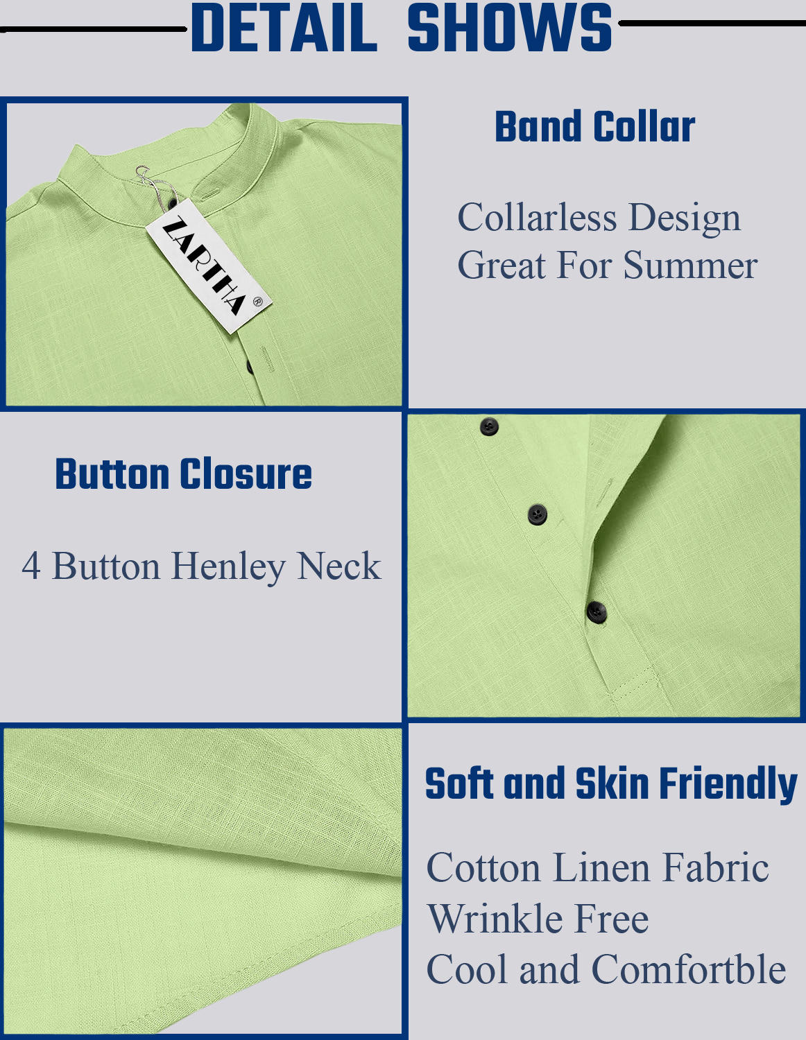 Zorvan Modern Kurta-style shirt