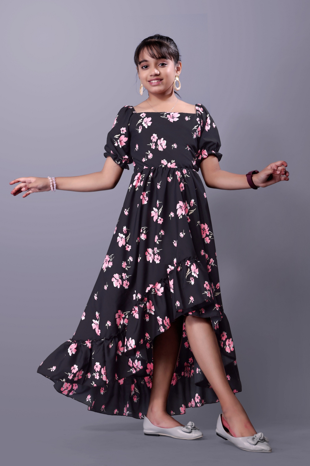 Aamira Foral high-low maxi dress