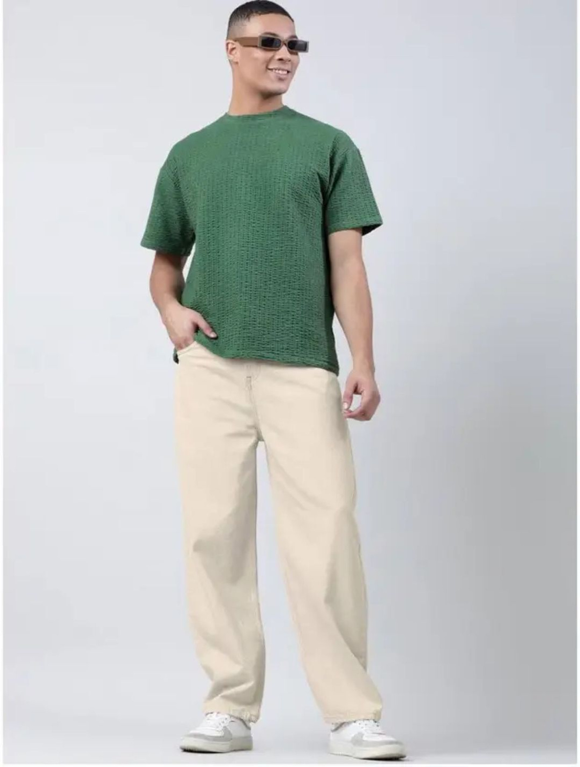 Metronex Solid Denim Loose Fit Jeans