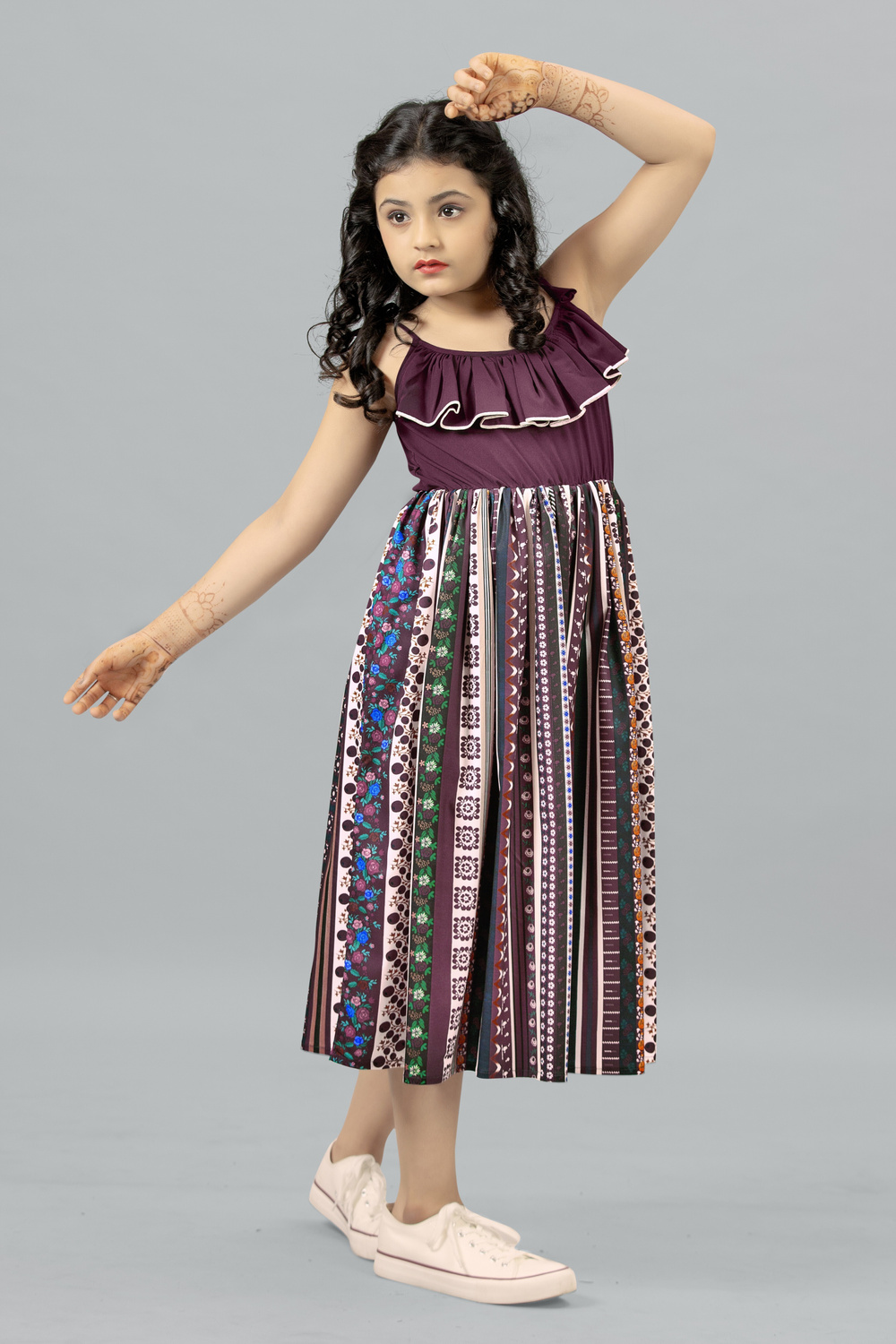 Fablina Two-tone maxi dress