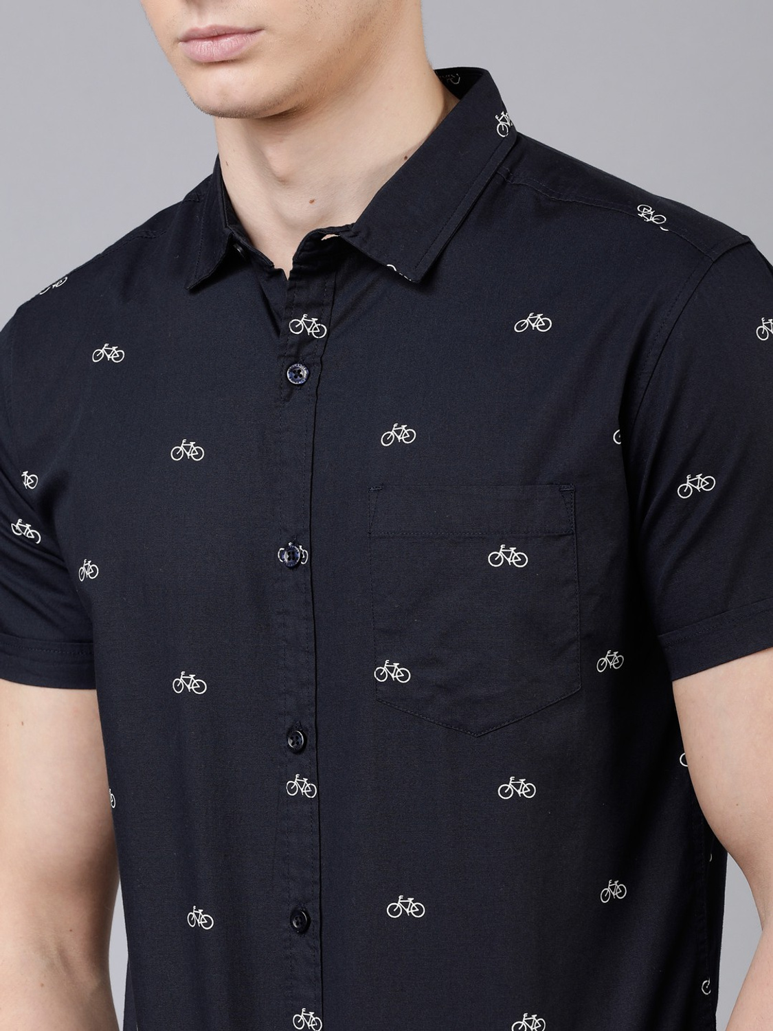Bicycle icon micro-print Shirt