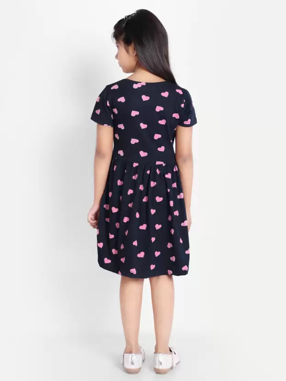 Moonette pink heart print Midi