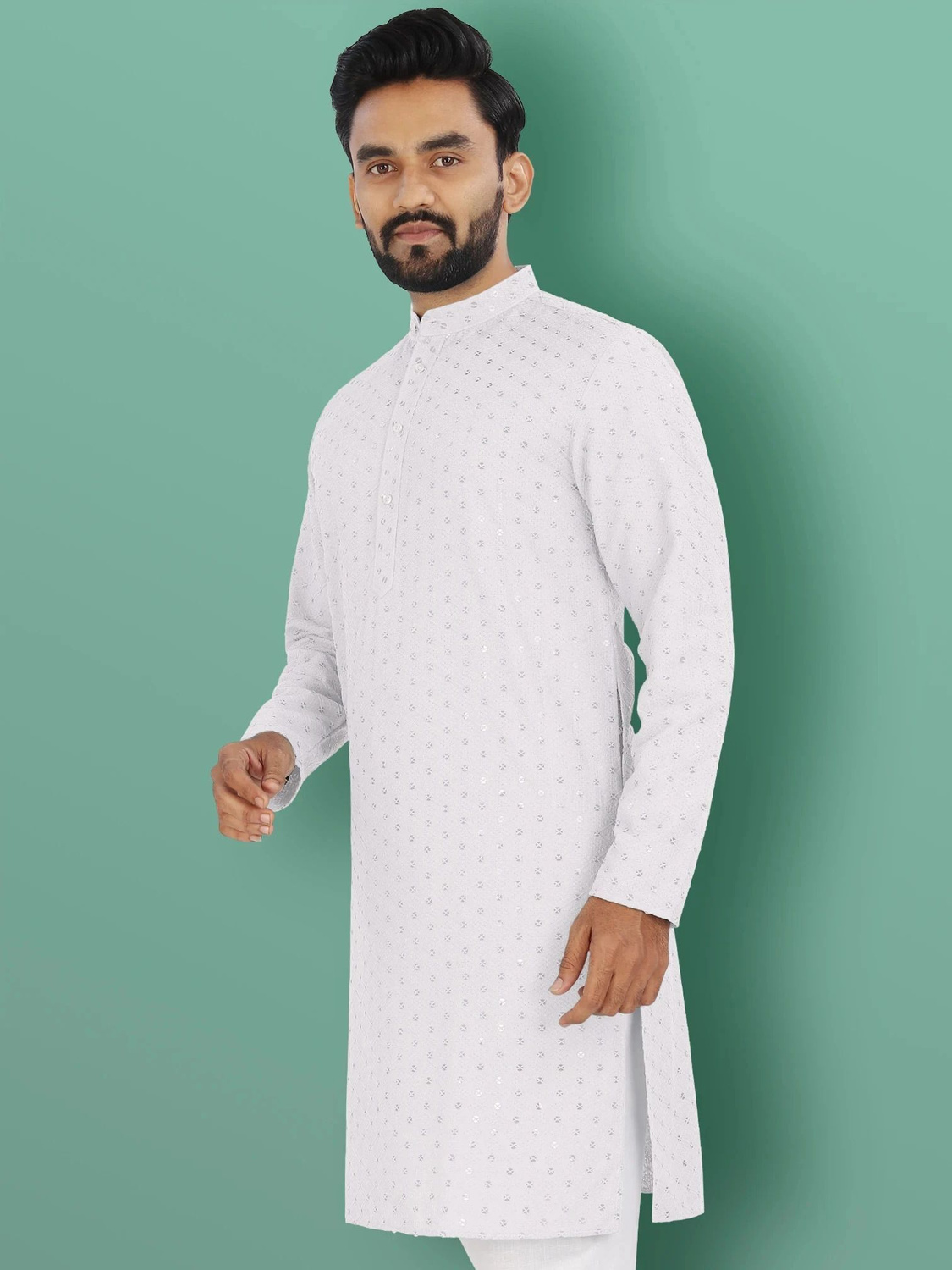 Verve Cross Type Small Dots Kurta Set