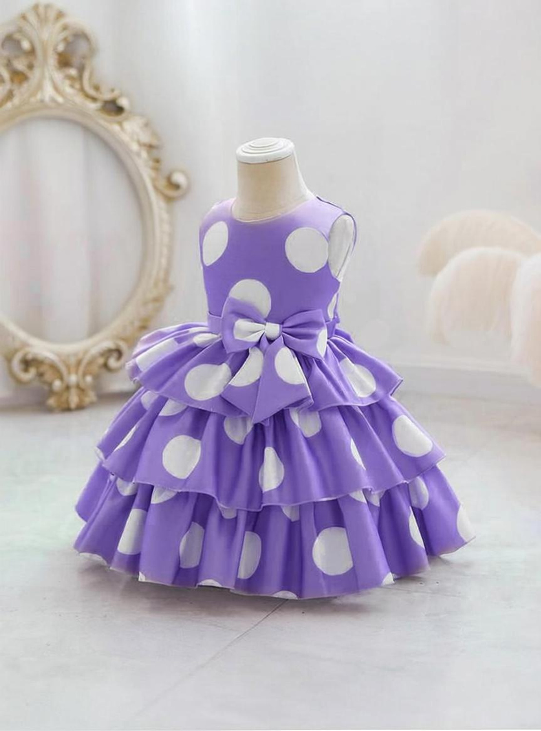 Parnika Triple-tiered ruffled skir