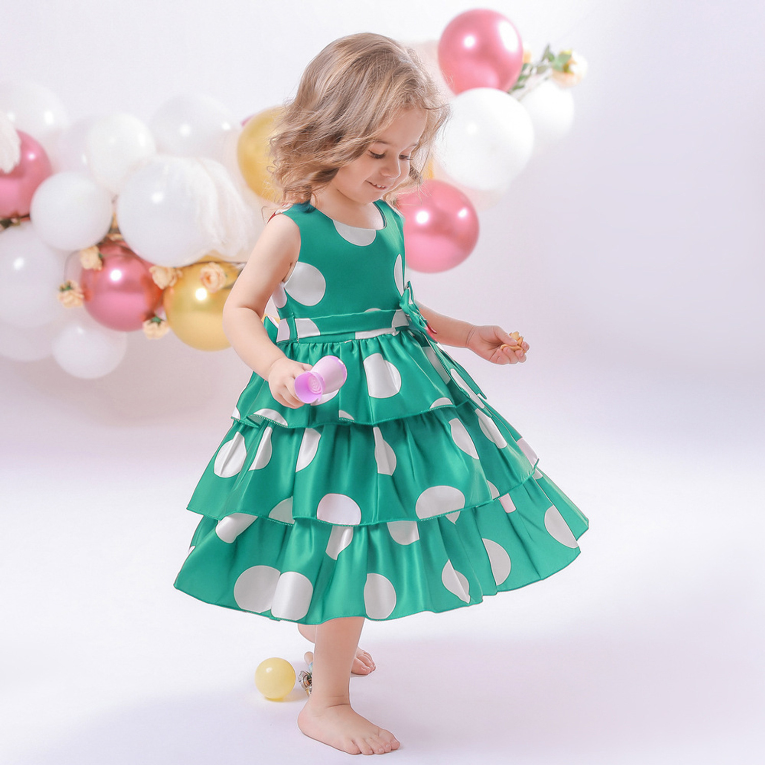 Parnika Triple-tiered ruffled skir