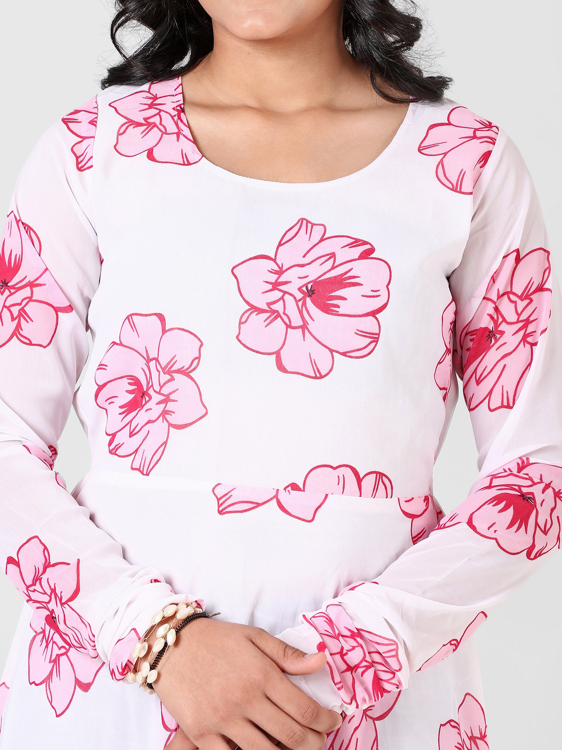 Aamira Soft Pink Floral Print Maxi