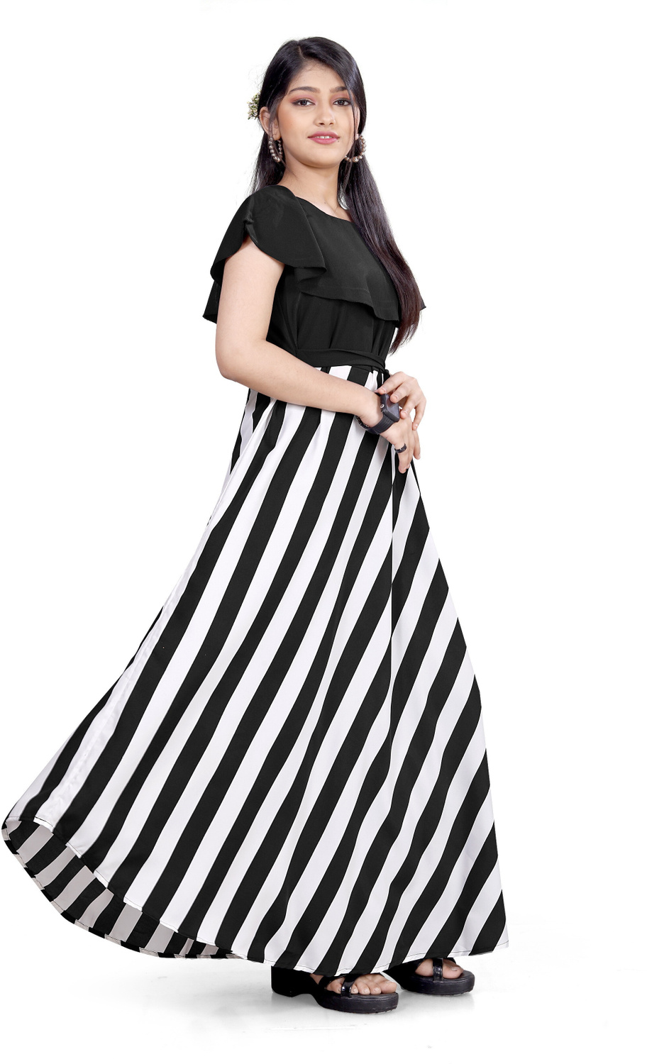 Aamira Black & White Maxi Dress