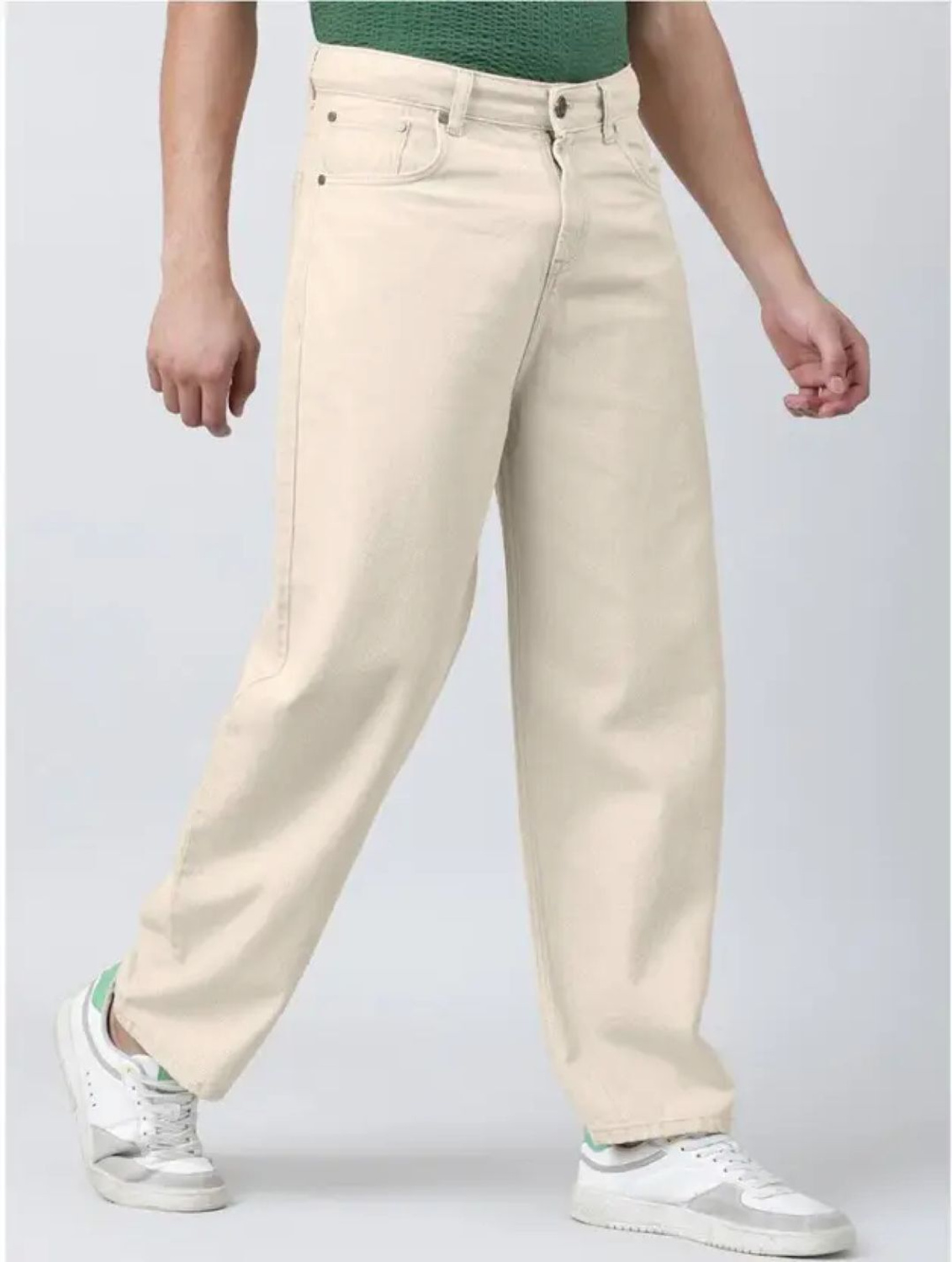 Metronex Solid Denim Loose Fit Jeans