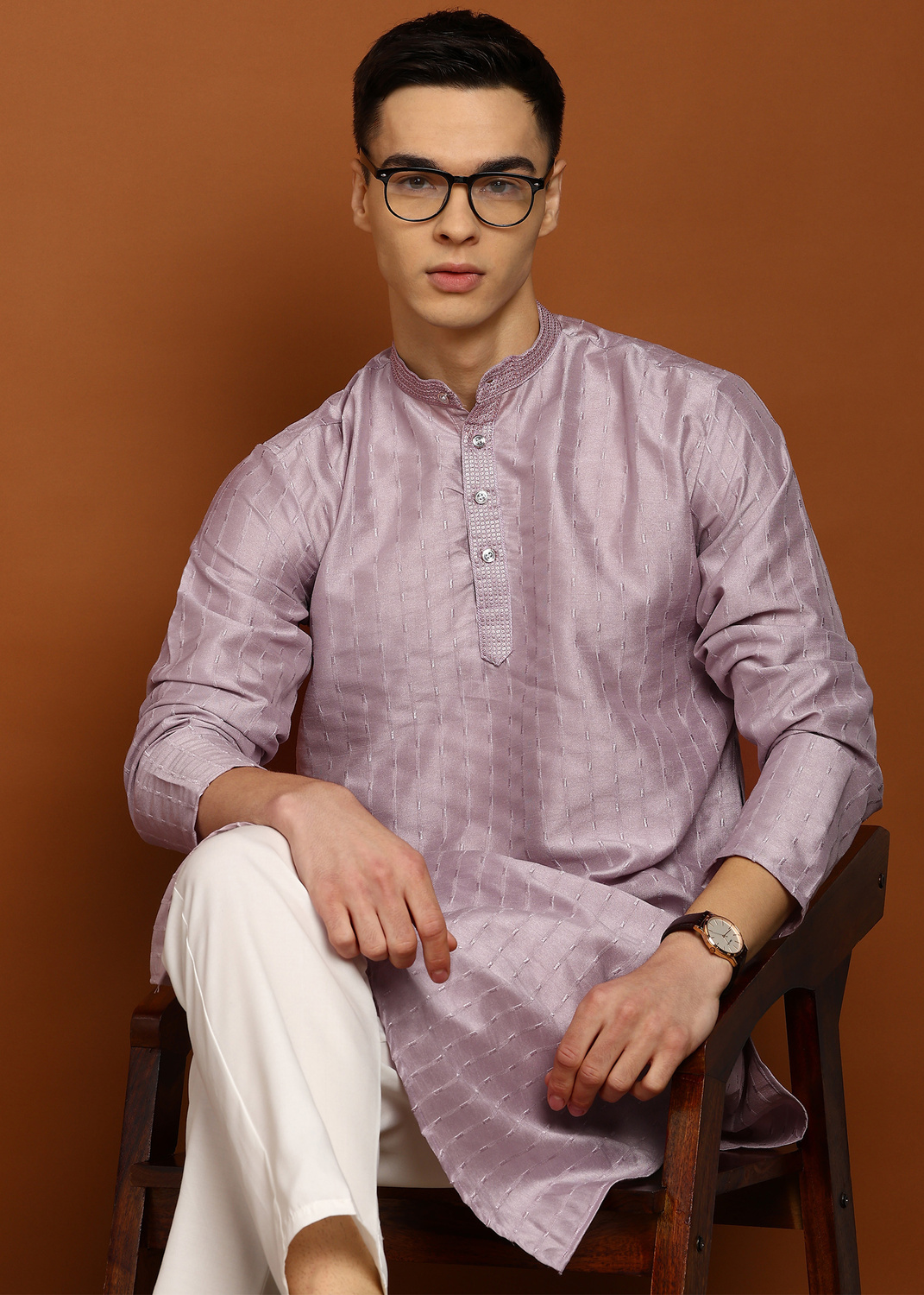 Festivo Vertical self-stripes Kurta Set