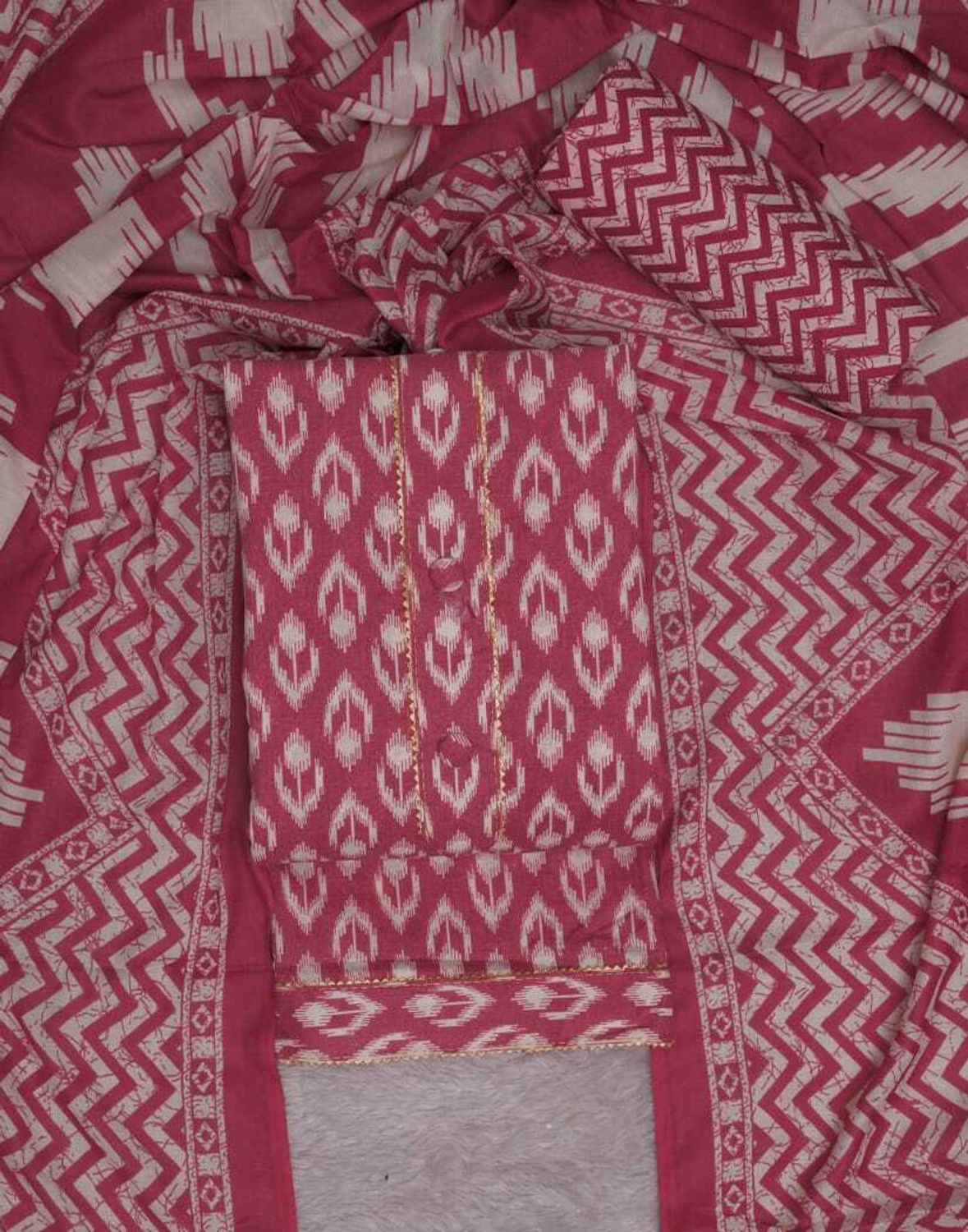  Kala Sutra Cotton Ikkat Salwar Suit Material
