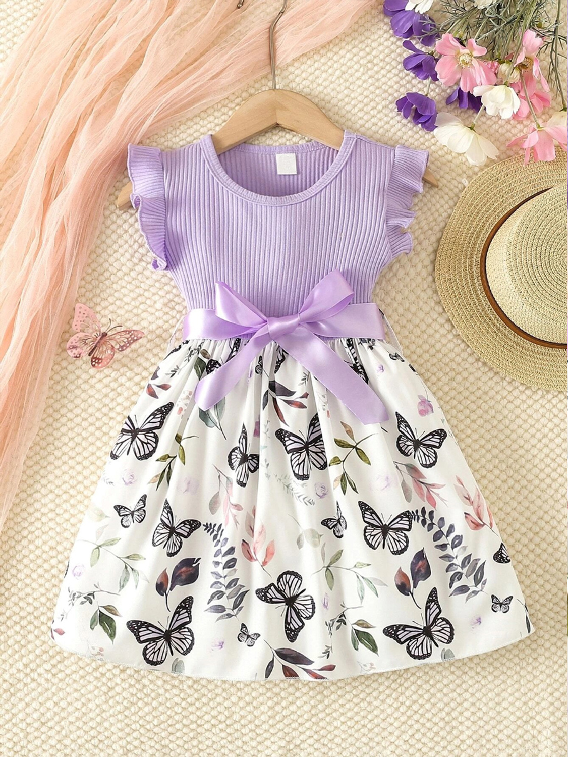 Parnika Butterfly Print  Midi